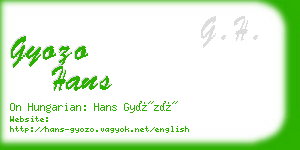 gyozo hans business card